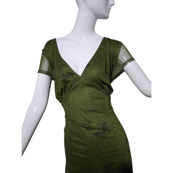 Cider Whimsical Fairycore Women size 4X Babydoll Butterfly Split Mesh Maxi Dress - Picture 2 of 12